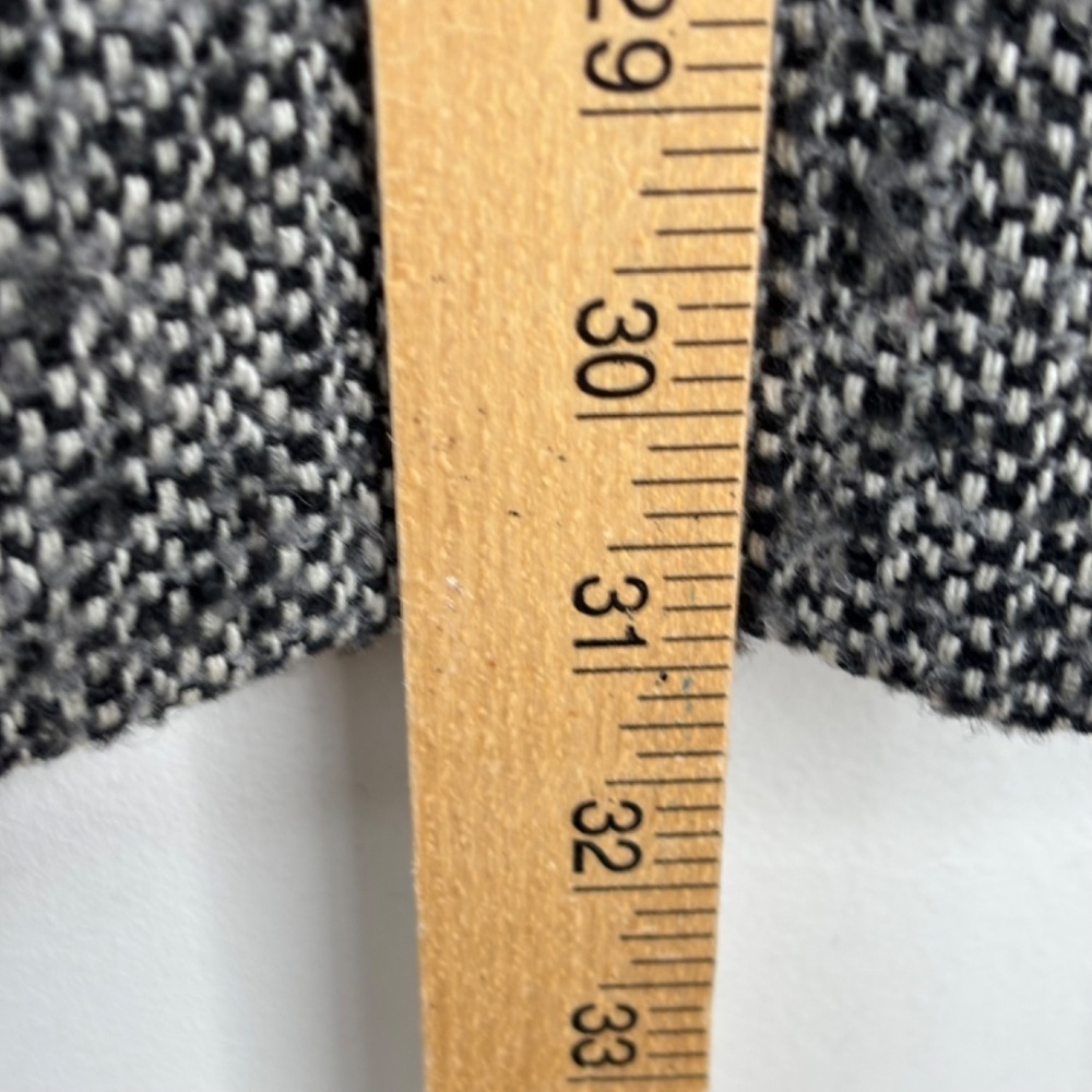 J Crew Daphne Wool Topcoat 8 Tweed Cocoon Coat Black White Old Money Preppy READ - Picture 12 of 15
